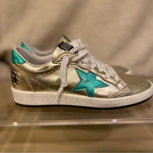 Golden Goose BALLSTAR METALLIC Size 7- NEVER WORN! Rare edition!